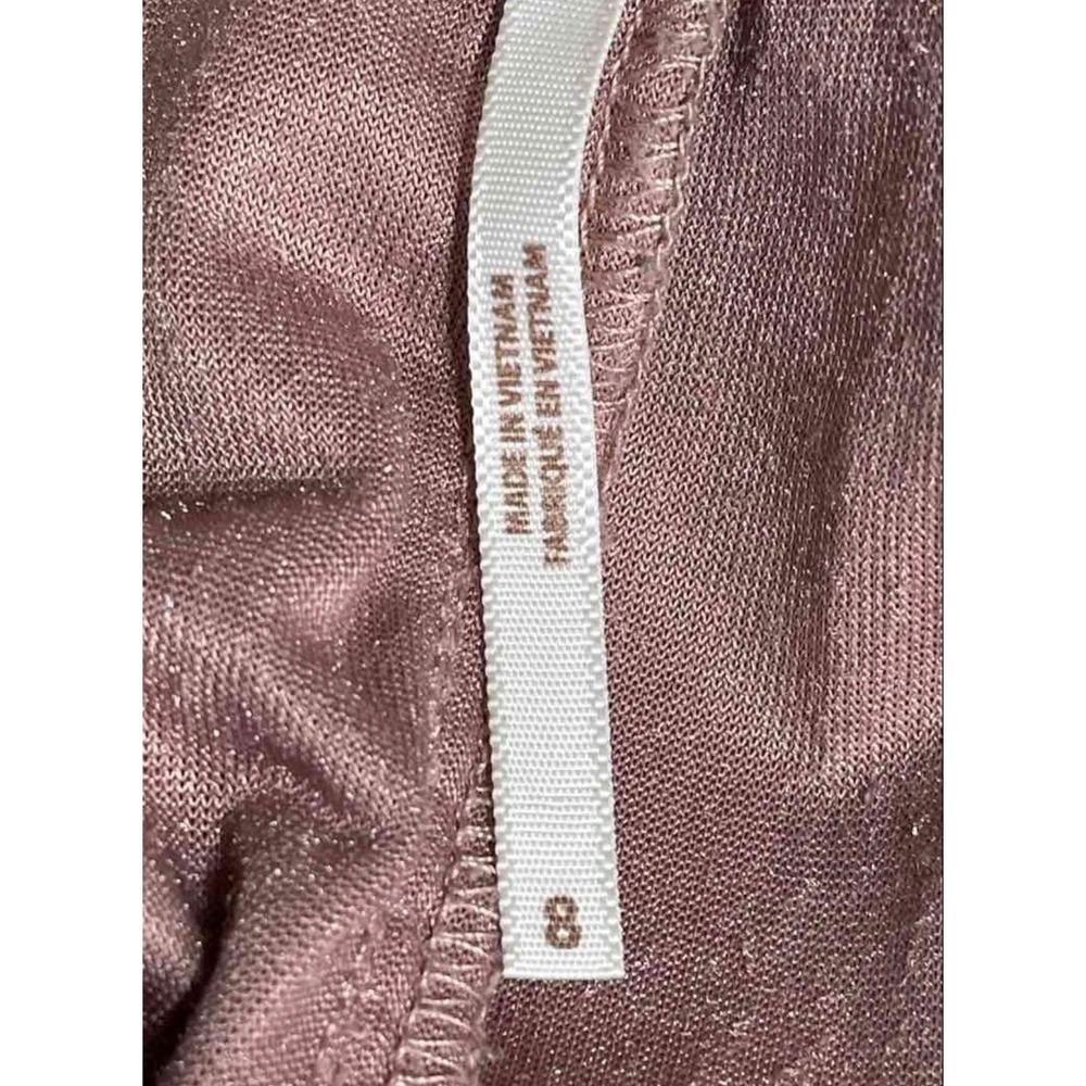 Free People Crushed Velvet Wide Leg Pants Dusty Rose Pink Boho High Rise Size 8 - Picture 4 of 4